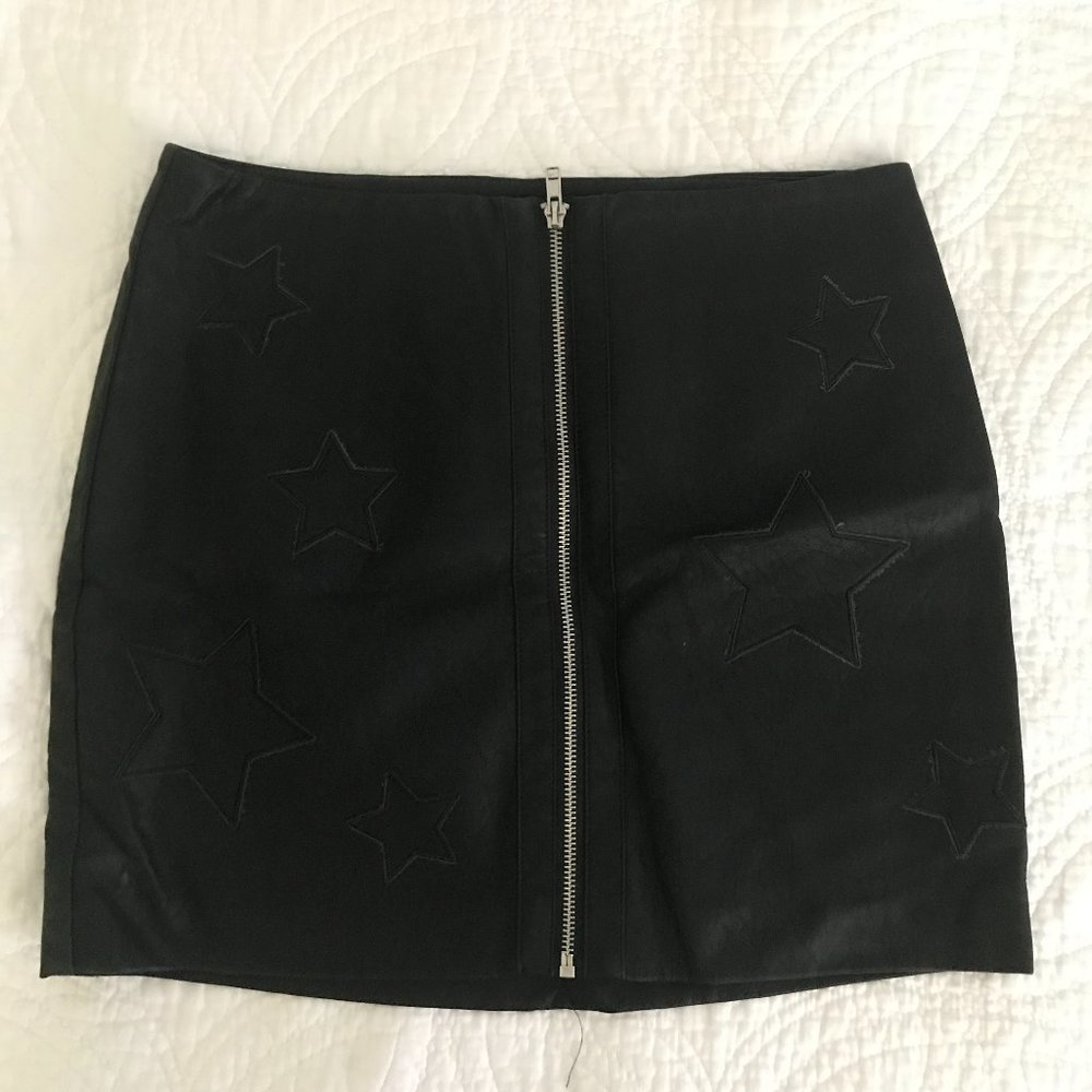 Forever 21 Leather Star Skirt with Zipper, NWT!